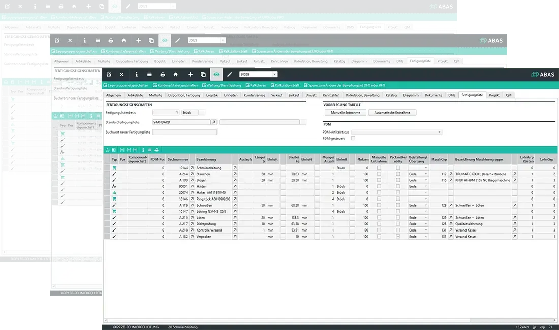 Fertigungsprozesse planen und steuern