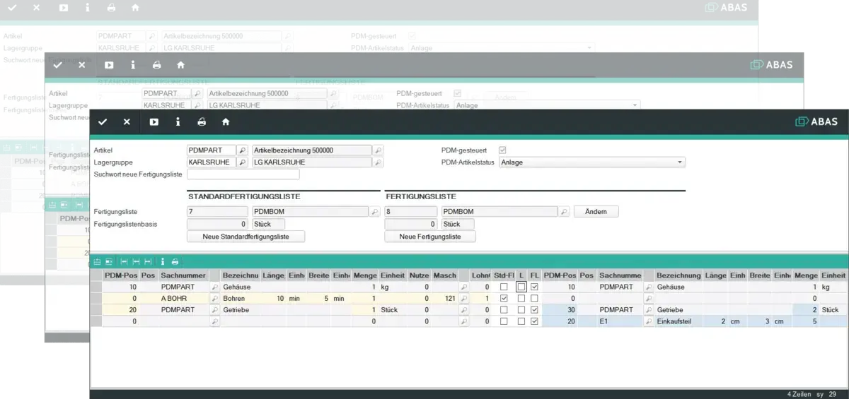 Abas ERP Fertigung CAD Integration